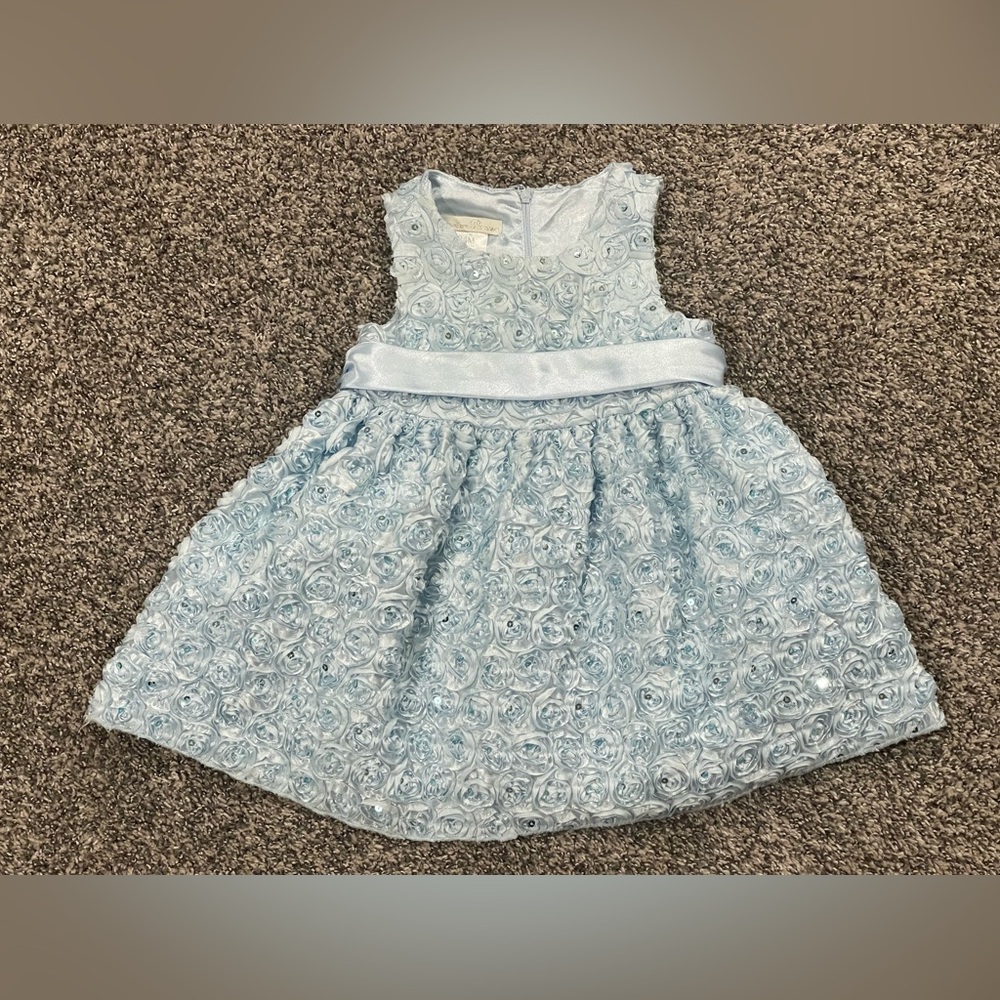American Princess Rosette Dress - Blue - 24M